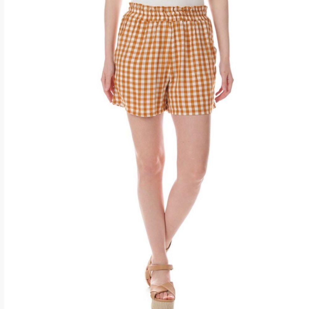 Angie Gingham Shorts size Large NWT